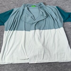 Logo Lounge Open Cardigan Size Large Colorblock Short Sleeve Lightweight